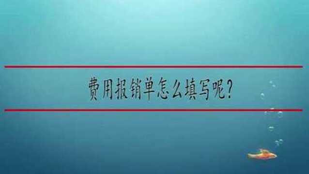 费用报销单怎么填写呢?