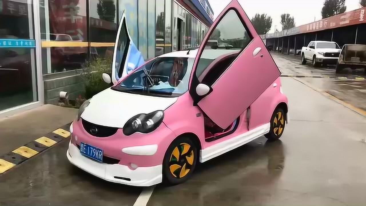 朋友改装的比亚迪f0,这剪刀门,看得我忍不住想笑!