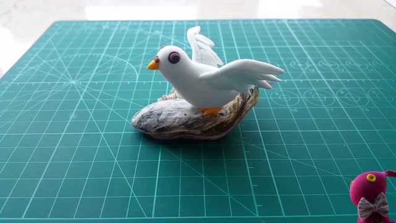 超轻粘土手工制作一只可爱和平鸽,简单,好做又好学!
