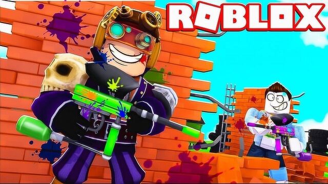 Roblox彩弹射击:穿越火线冲锋陷阵!周围都是敌人太刺激了!