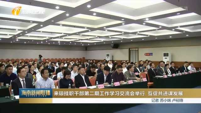 来琼挂职干部第二期工作学习交流会举行 互促共进谋发展