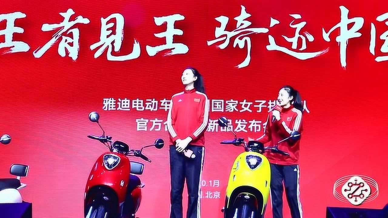 雅迪电动车女排代言人图片