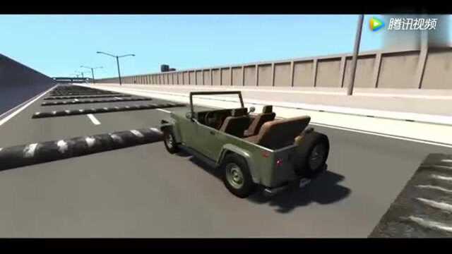 BeamNG:越野车开足马力冲向超大足球!画面够酸爽!