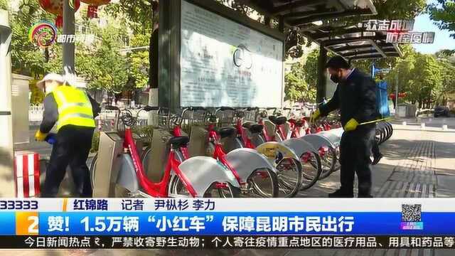 赞!1.5万辆“小红车”保障昆明市民出行