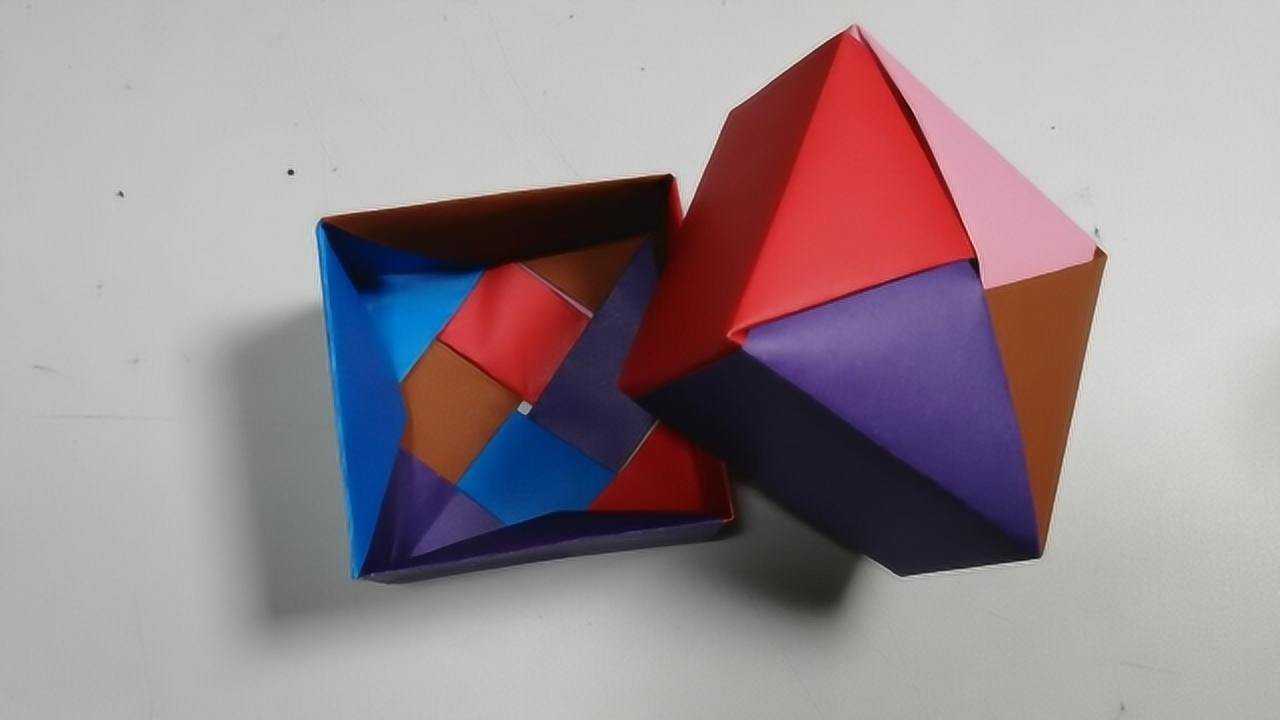 折纸手工四方小盒图片