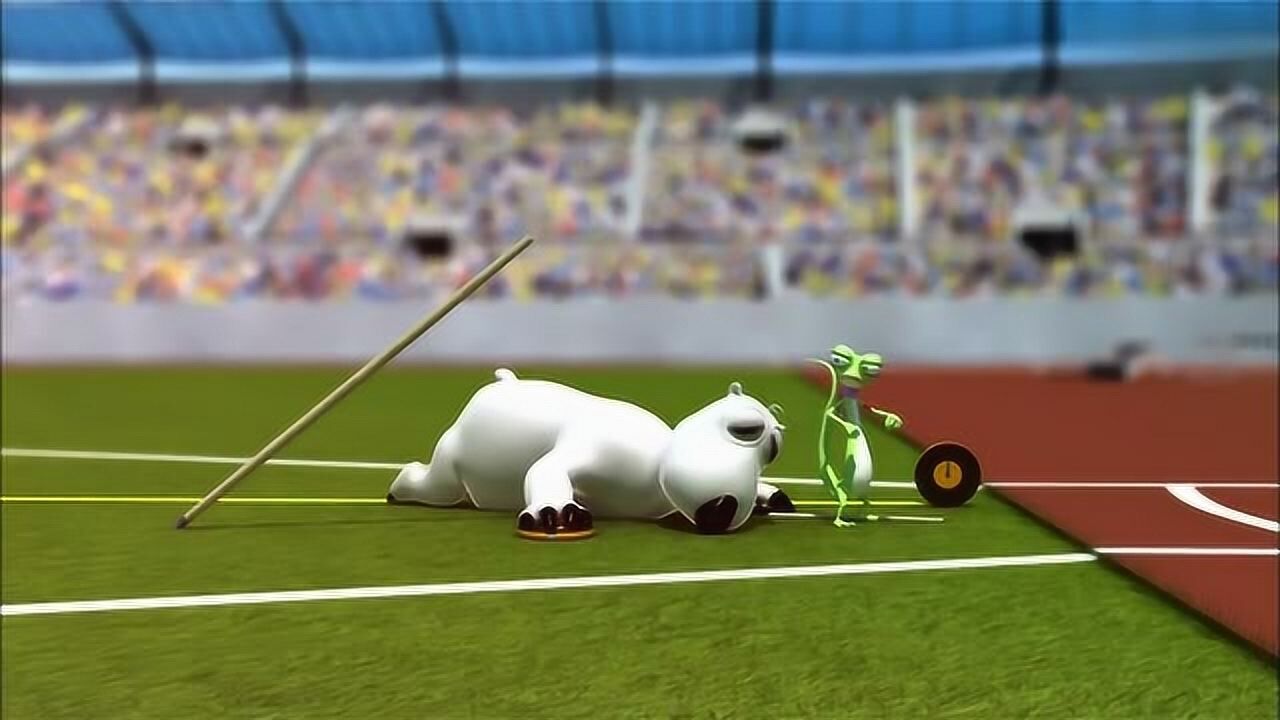倒霉熊:赛场上,贝肯熊趴着睡着了?