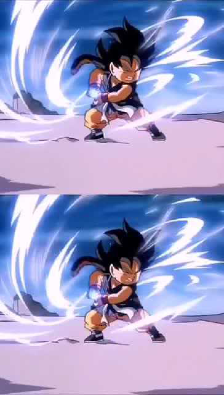 七龙珠悟空最认真的龟派气功凝聚了全身的气