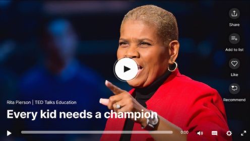 双语字幕TED演讲：每个孩子都需要一个冠军！