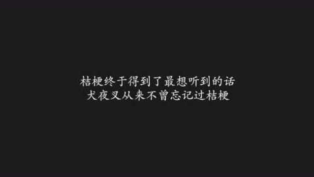 桔梗终于得到了最想听到的话,犬夜叉从来不曾忘记过桔梗