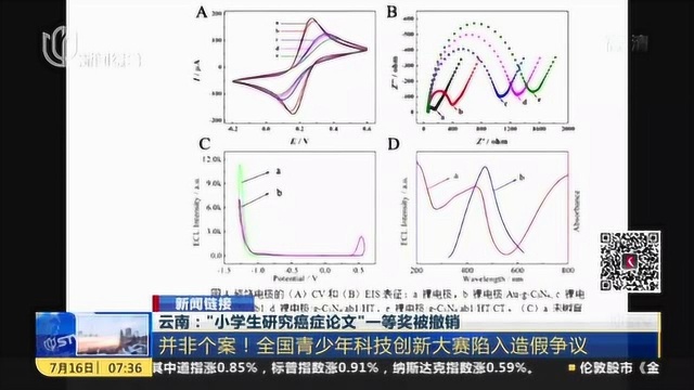 云南:“小学生研究癌症论文”一等奖被撤销