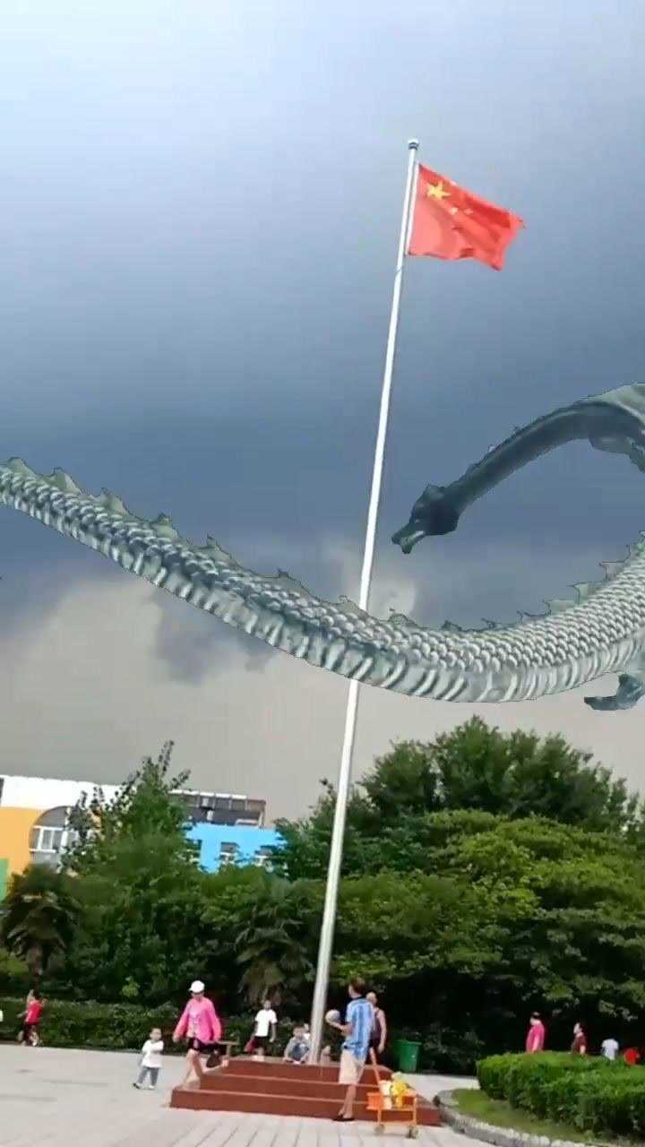 昨天暴风雨无意中拍到一条龙