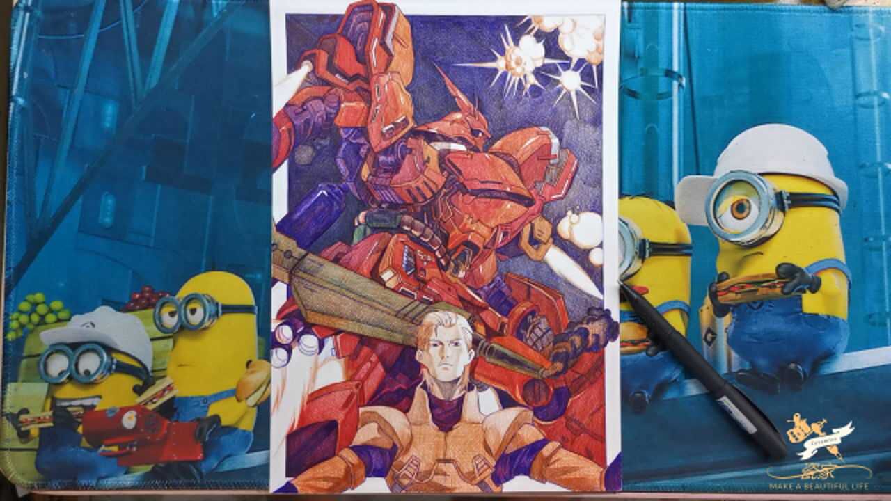 【约稿】小伙伴找我圆珠笔手绘沙扎比,你们觉得画得怎样?