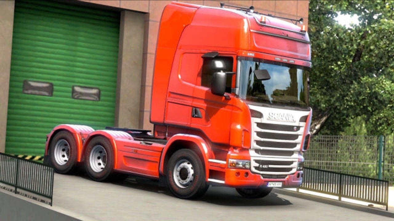 欧卡2斯堪尼亚r480牵引车运输40吨煤炭去法国驾驶技术没得说