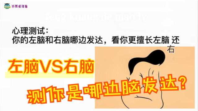 心理测试:测你的左脑和右脑哪边发达,看你更擅长左脑还是右脑?