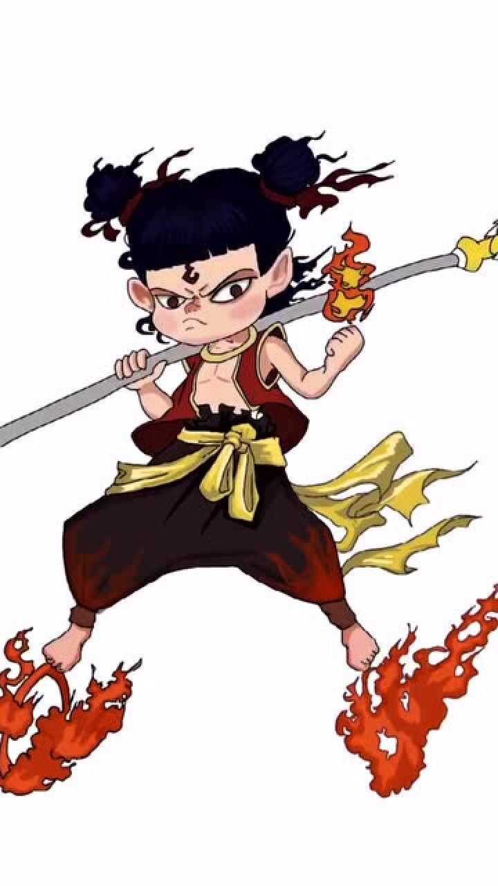 老爸画的哪吒简单有趣我画的哪吒漂亮帅气到底谁画的好