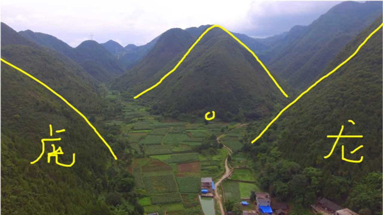 将军坐帐,青龙白虎守护,人财两发的风水宝地