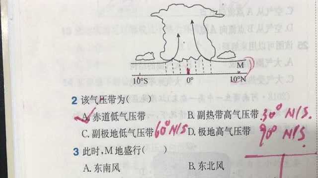 高考地理:气压带风带练习题讲解