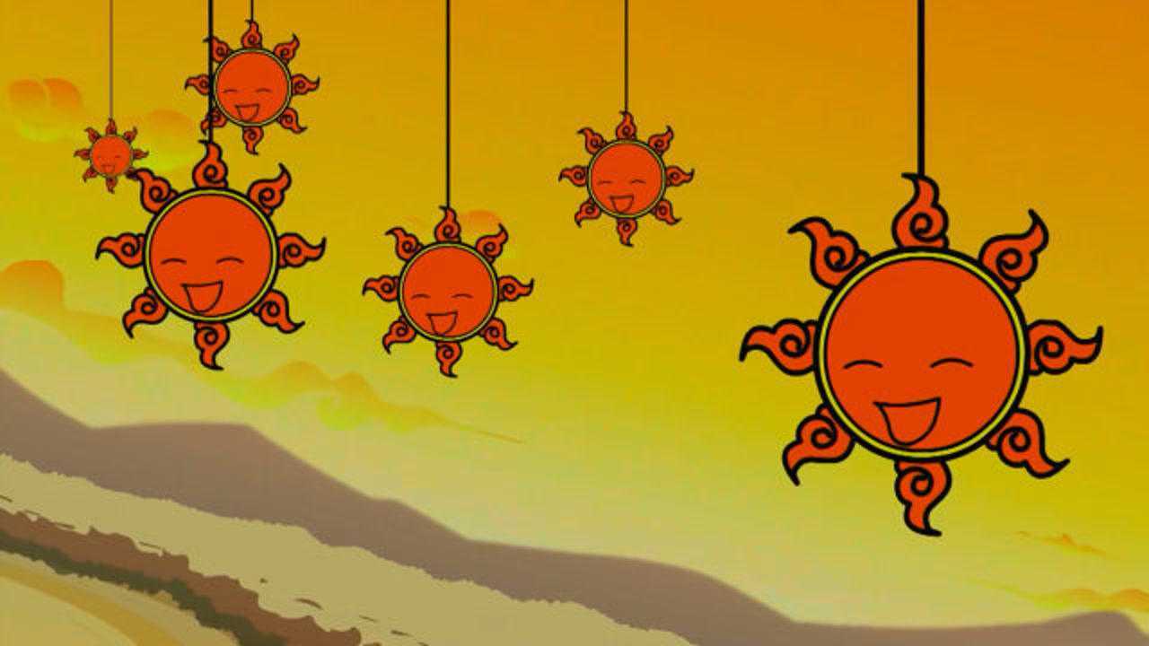 洛宝贝:天上有十个太阳,这得多热啊,大家能受得了么?