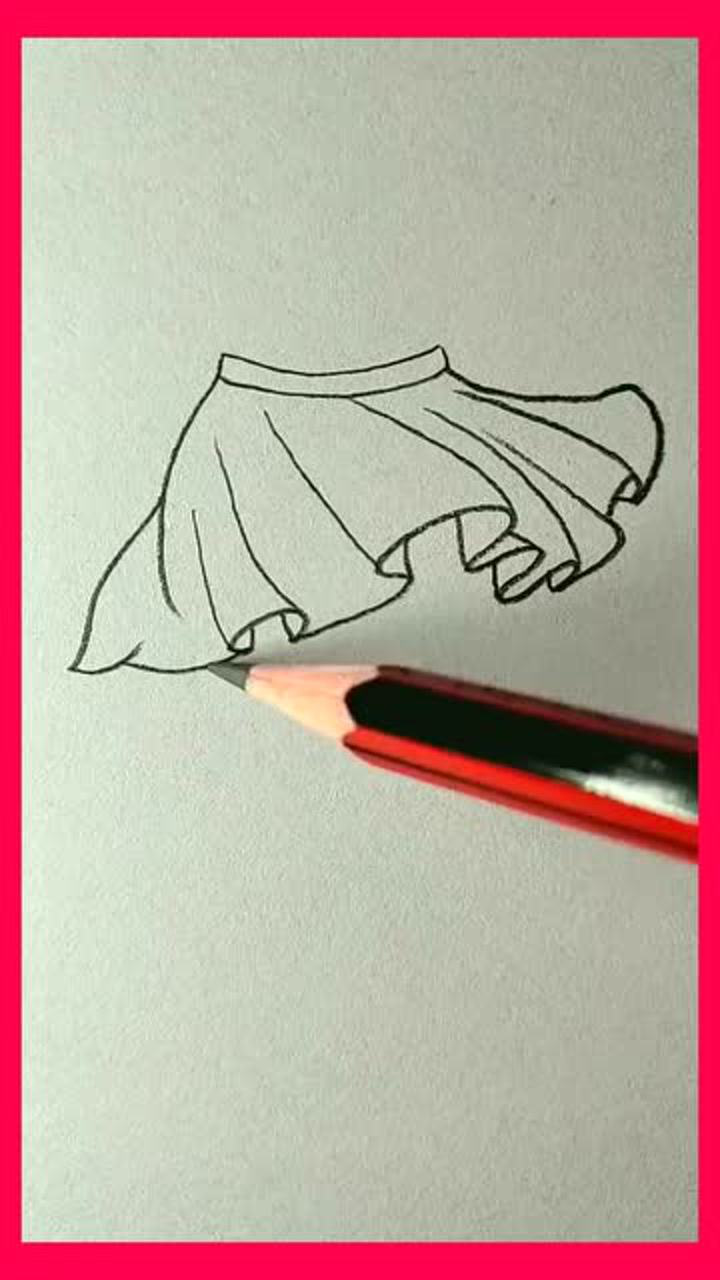 简易画之在风中飘荡的裙子画法