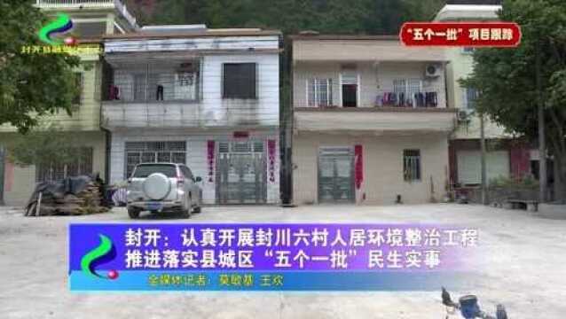 开展封川六村人居环境整治工程 推进落实县城区“五个一批”民生实事