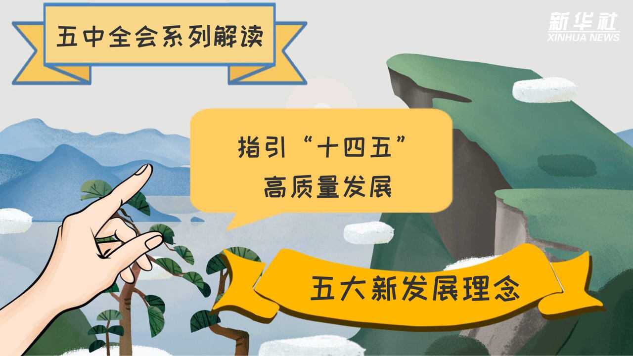 五中全会系列解读|五大新发展理念：指引“十四五”高质量发展_高清