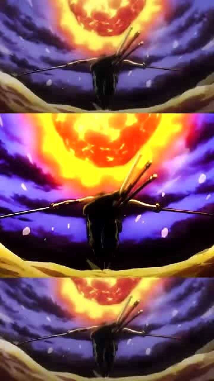 何谓凡人之躯比肩神明?索隆只用两招就将陨石砍成了碎石块