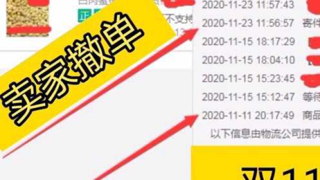 双11你的快递都收到了吗?发现虚假发货后,卖家立马撤回快递单号