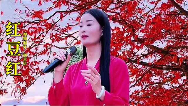 美女演唱《红豆红》,人美歌甜,好听!