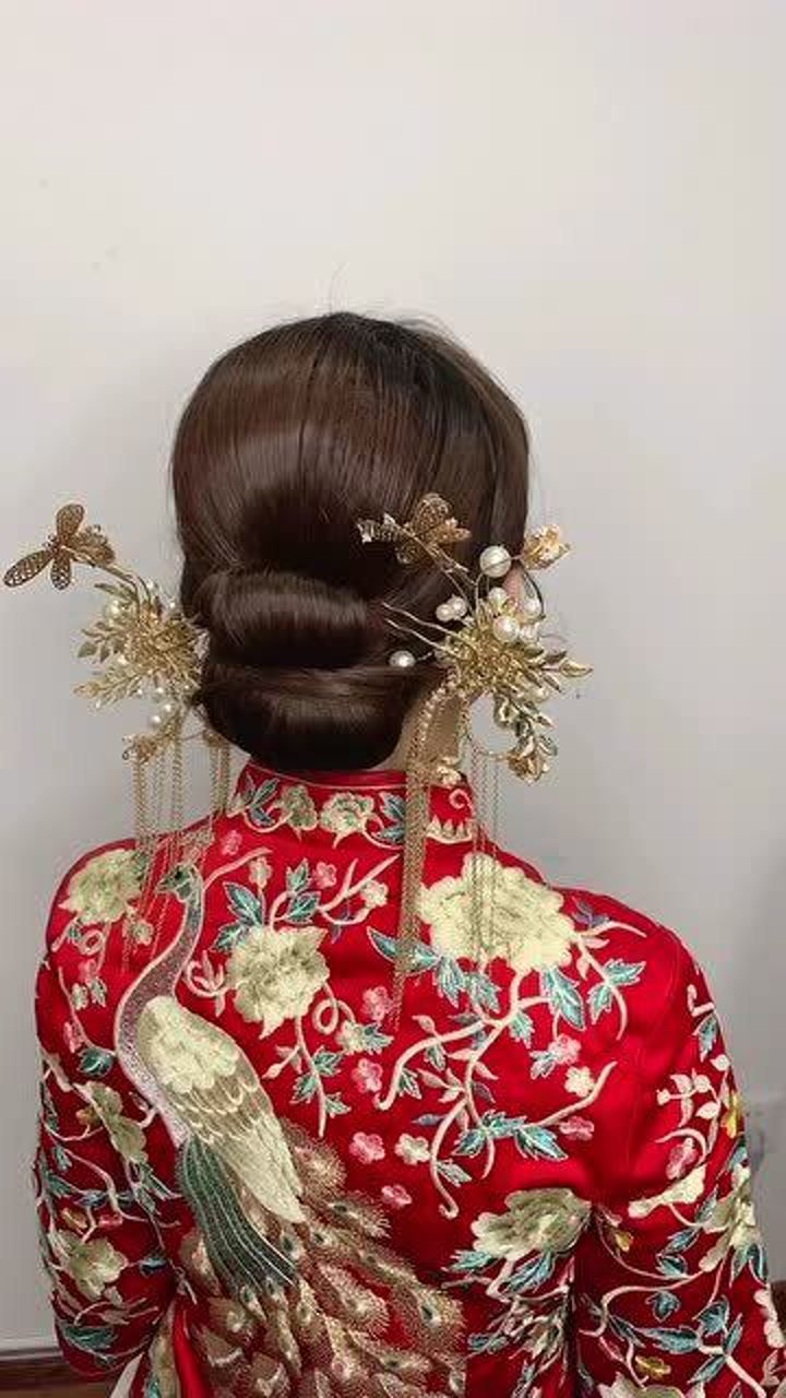 秀禾白纱通用的新娘发型,学会不用纠结选发型了,超没的!