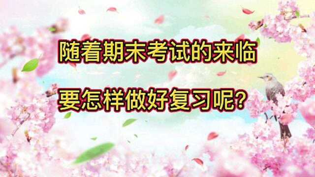 随着期末考试的来临要怎样做好复习呢?