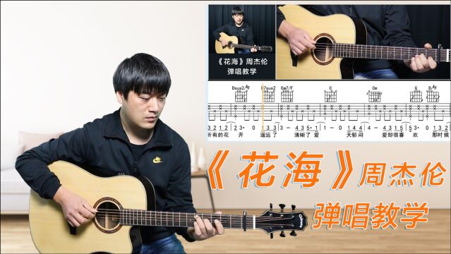 吉他弹唱演示及教学《花海》周杰伦 酷音小伟吉他弹唱教学