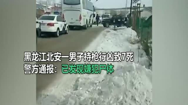 黑龙江北安一男子持枪行凶致7死警方通报,已发现嫌犯尸体!