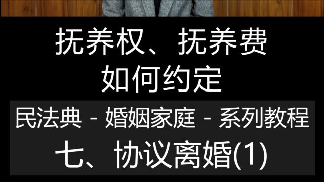 离婚协议中抚养权、抚养费约定的重要性(1).民法典婚姻家庭法律解读