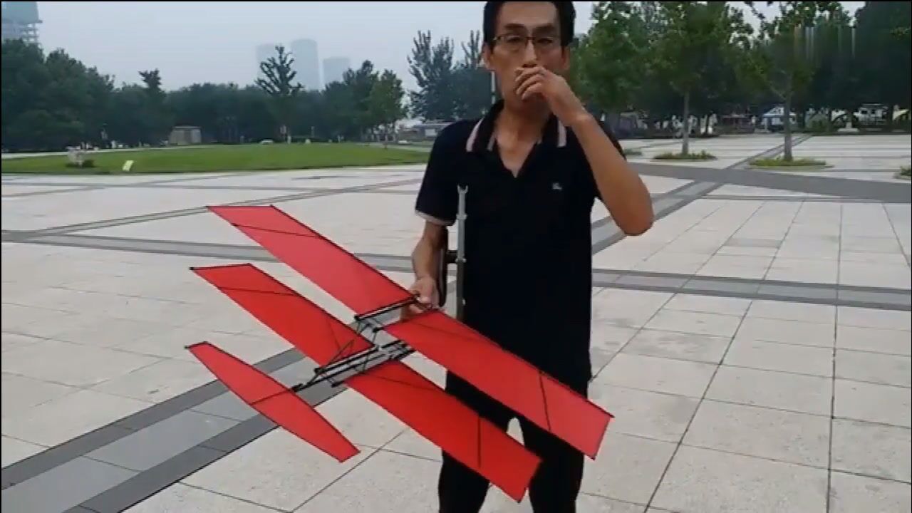 宾子老师制作的飞环和双层翼两飞滑翔机(盘鹰风筝)