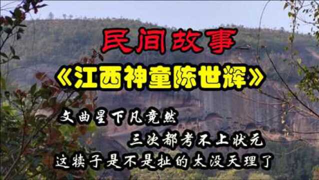 民间故事《江西神童陈世辉》明朝嘉靖年间,江西赣州出了一个神童