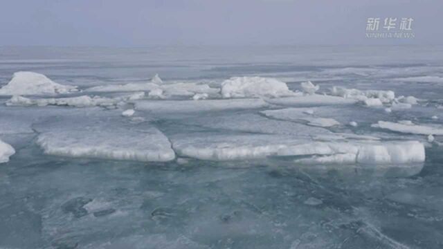 我国最大内陆淡水湖出现推冰奇观