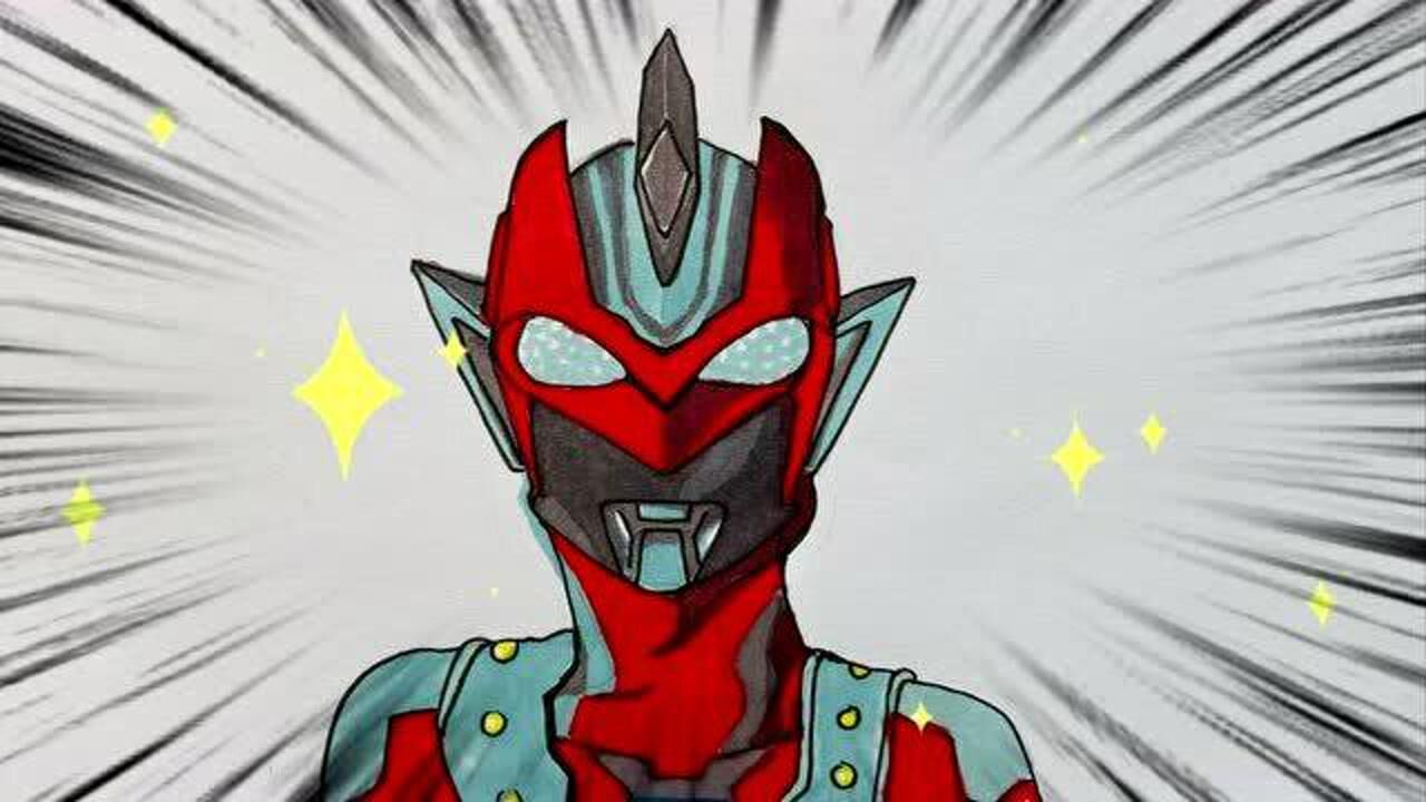 马克笔简单画:泽塔奥特曼