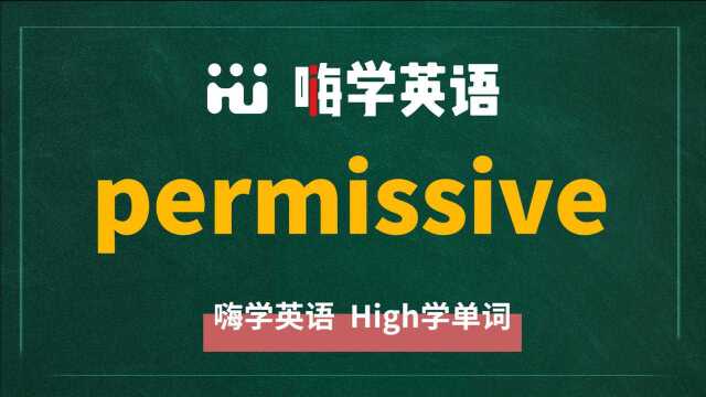 英语单词 permissive 是什么意思,怎么发音,同近义词有什么,可以怎么使用,你知道吗