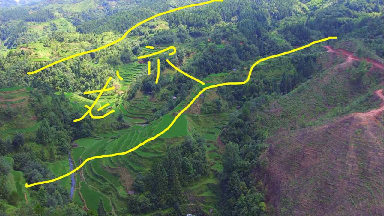 此山巨龙下山龙脉清晰可见文武双全的风水宝地