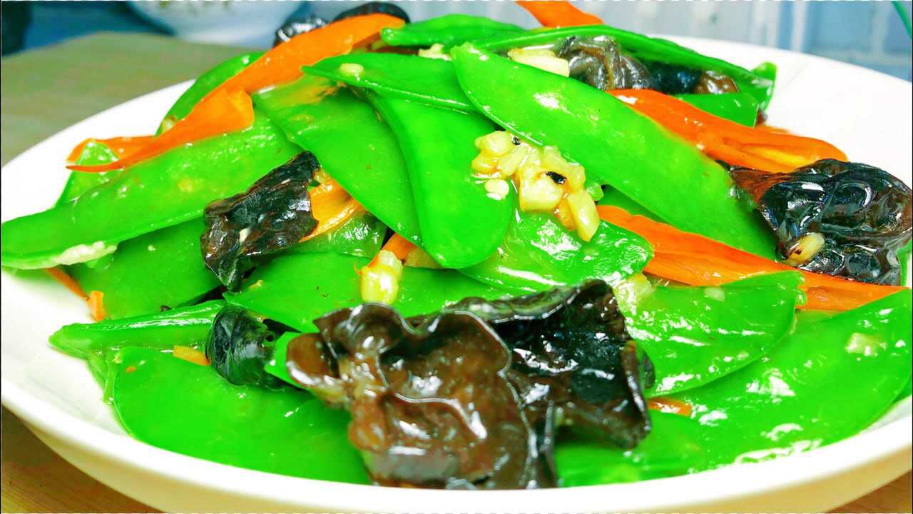 精品素菜清炒荷兰豆做法清脆爽口开胃解腻色香味俱全