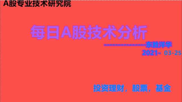 20210325今日大盘总结和明日预测 及在什么情况下空仓 什么情况下做股票的技术点复习