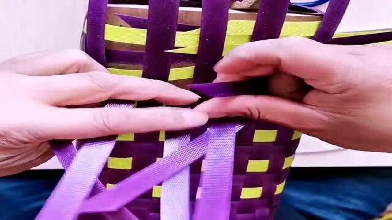 手工编织的篮子,学会了這招后,自己在家做!_高清1080P在线观看平台_腾讯视频