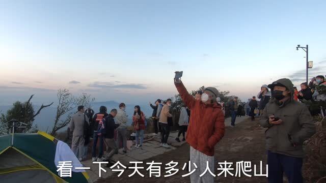 大年初二爬深圳梧桐山,鸟瞰第一个日出,人山人海 太壮观了!