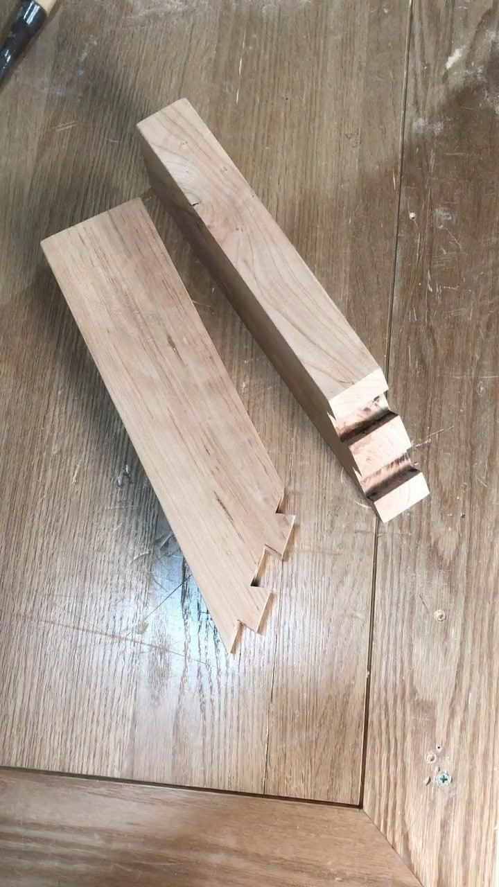燕尾45度榫卯结构#榫卯结构