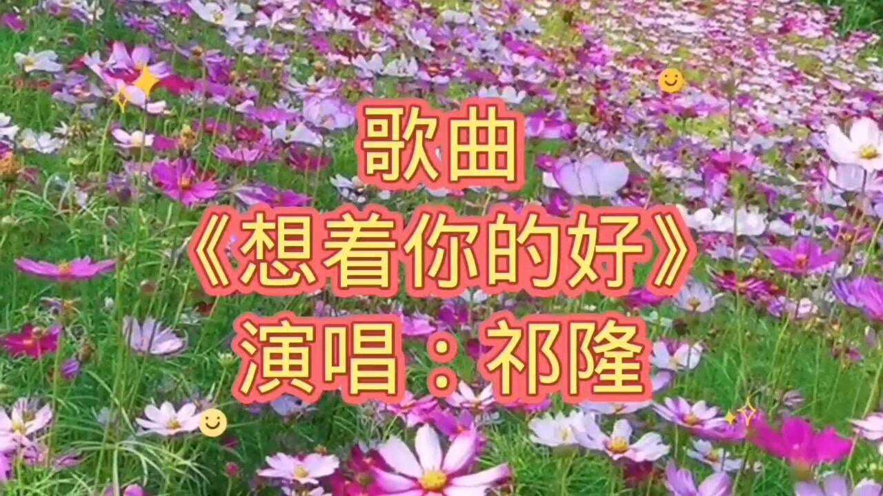 歌曲《想着你的好》祁隆