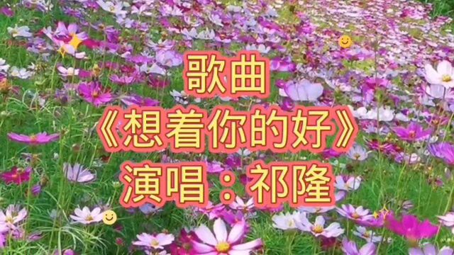 歌曲《想着你的好》祁隆