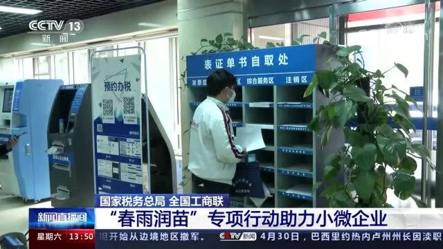 国家税务总局 全国工商联 “春雨润苗”专项行动助力小微企业