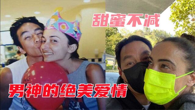 吴彦祖晒合影为老婆庆生,43岁超模妻子鱼尾纹抢镜,颜值不复当年