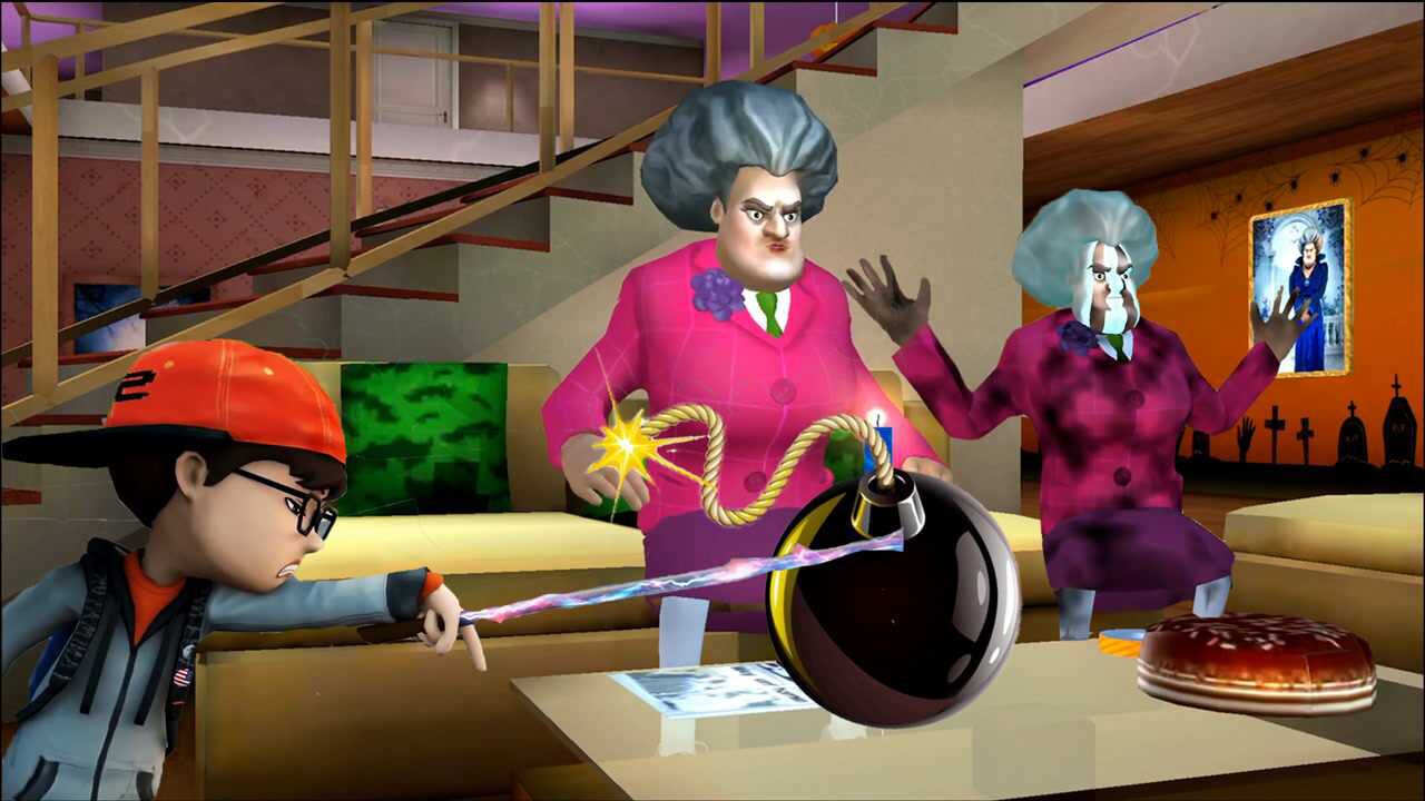 疯狂邻居邻居大妈过生日大东居然在她蛋糕里面放了定时炸弹