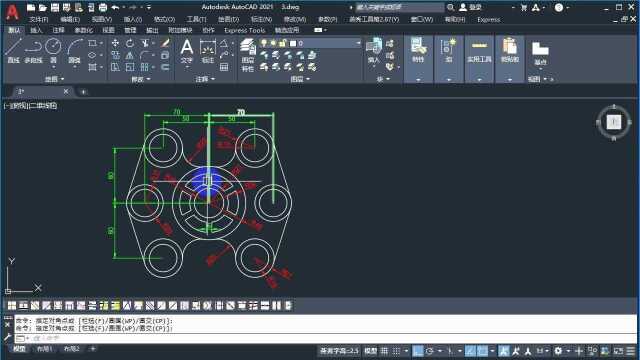 CAD绘图利用面域与差集快速裁剪